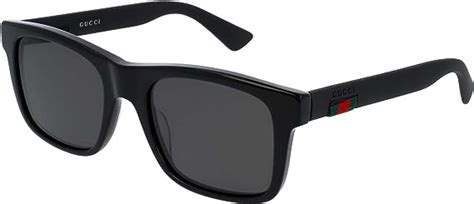 Gucci GG0008S Sunglasses 002 Black/Grey Polarized Lens 